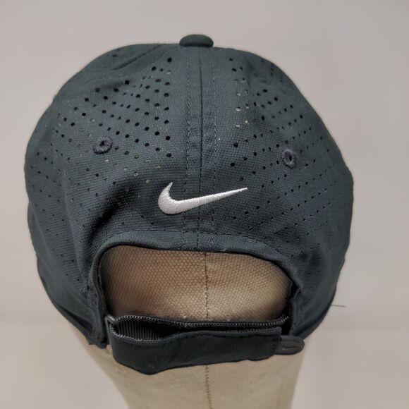 Nike Men's Baseball Cap Hat Black OSFM Embroidered Swoosh Logo - Picture 8 of 12